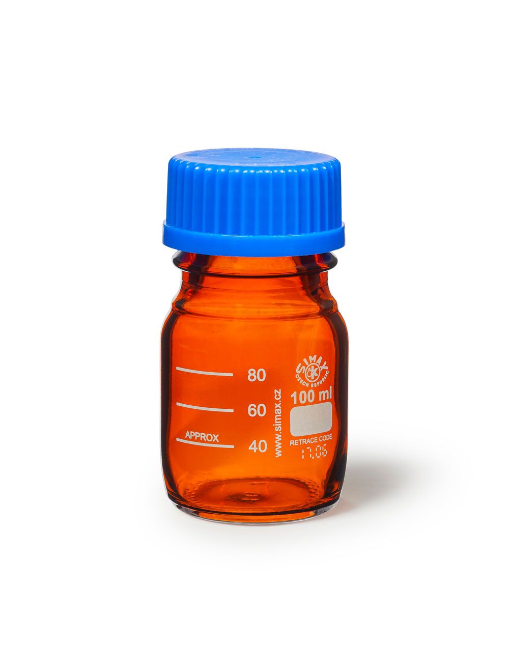 100mL Amber Borosilicate Glass Media/Storage Bottles with GL45 Caps – Pack of 10 | United Scientific®
