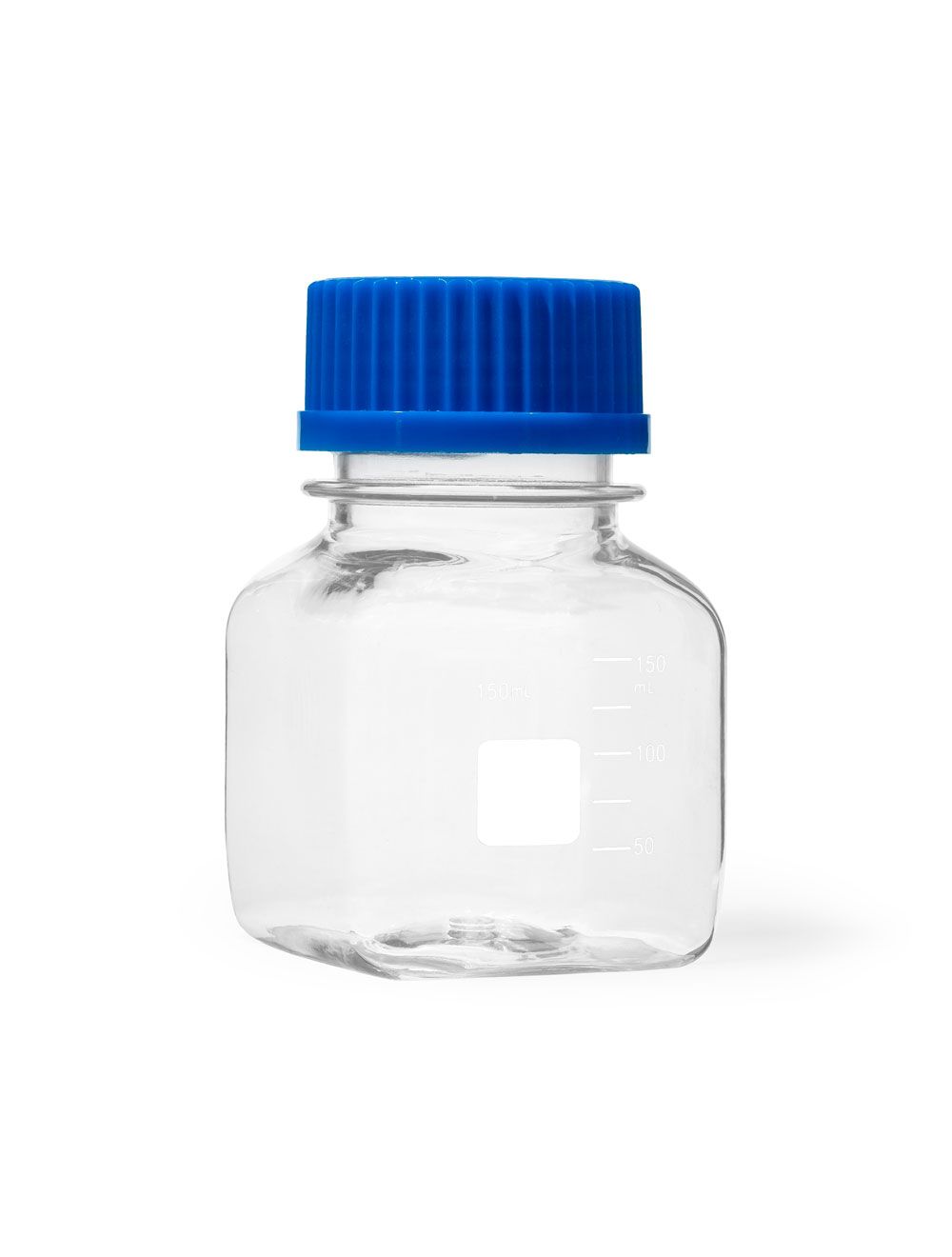 150mL Polycarbonate Square Media Storage Bottles with GL45 PP Cap – United Scientific® | Pack of 24, Sterile, Autoclavable