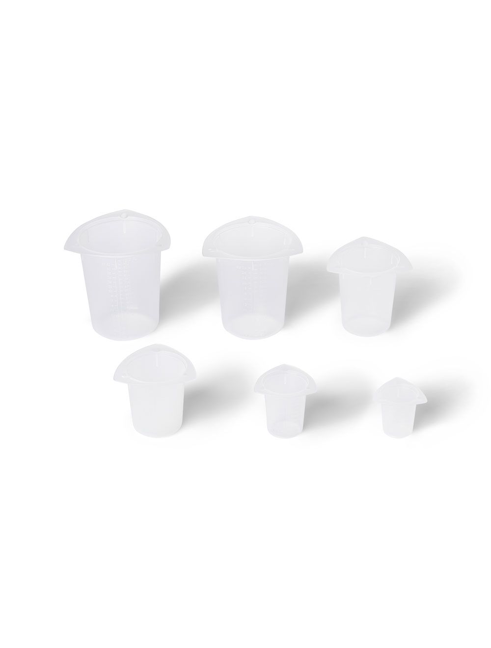 50mL Tri-Corner Beaker, Polypropylene (PP) – United Scientific® | Graduated, 3-Spout Design, Pack of 100