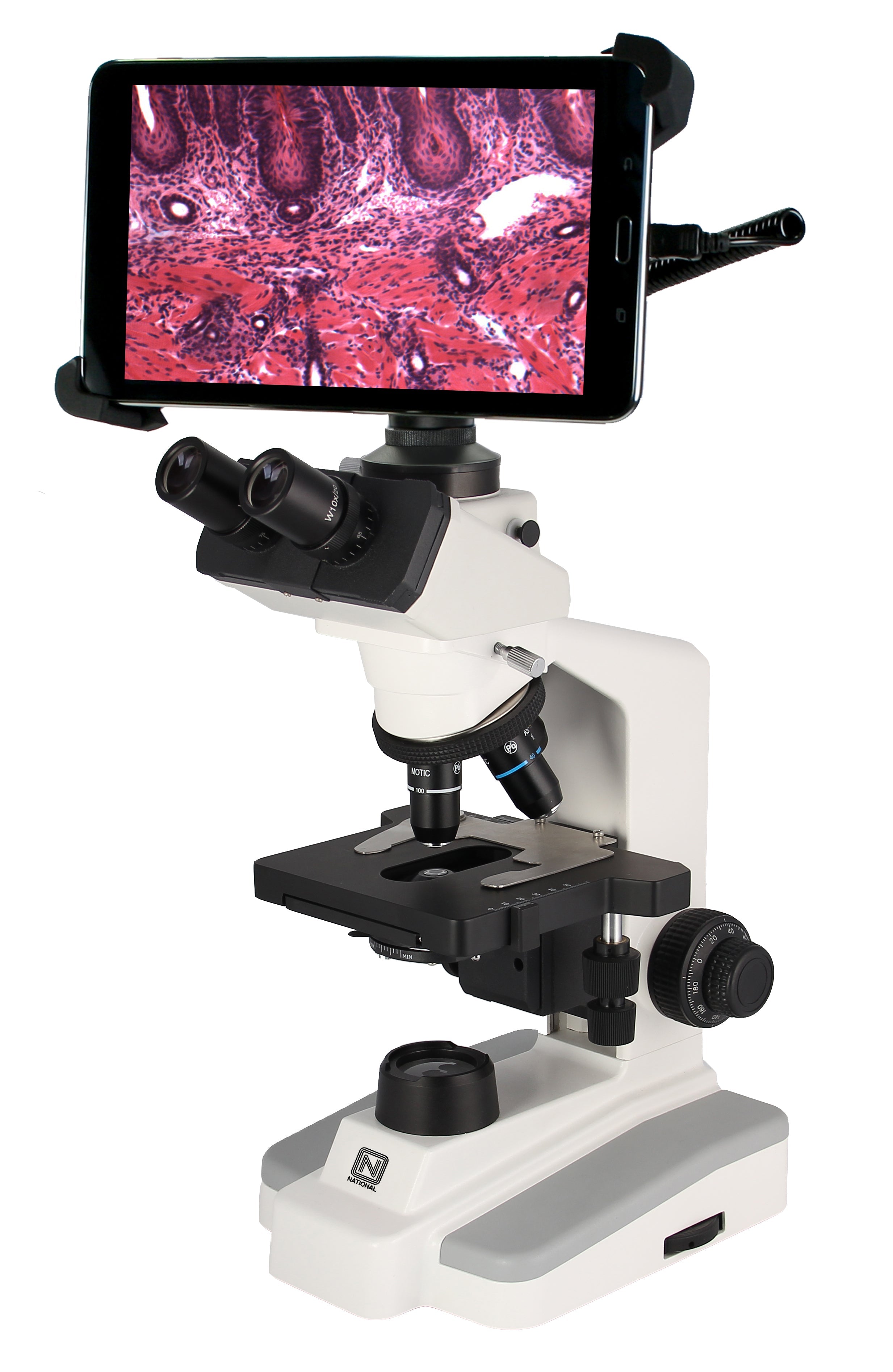 National Optical BTI Series Digital Compound Microscopes – Integrated Android Tablets, Plan Objectives, WiFi Camera, LED Illumination