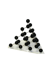 Diamond Crystal Structure Model – Ball-and-Spoke Carbon Lattice with Acrylic Base, 30 Atoms, 22mm Spheres