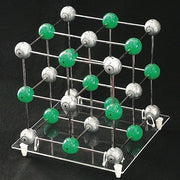 United Scientific® Sodium Chloride Crystal Model – Ball-and-Spoke NaCl Structure with Acrylic Base