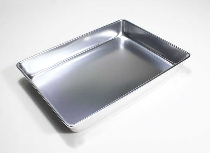 United Scientific® Aluminum Dissecting Pan – 11.25" x 7.5" x 1.5" | Durable Stackable Biology Lab Tray