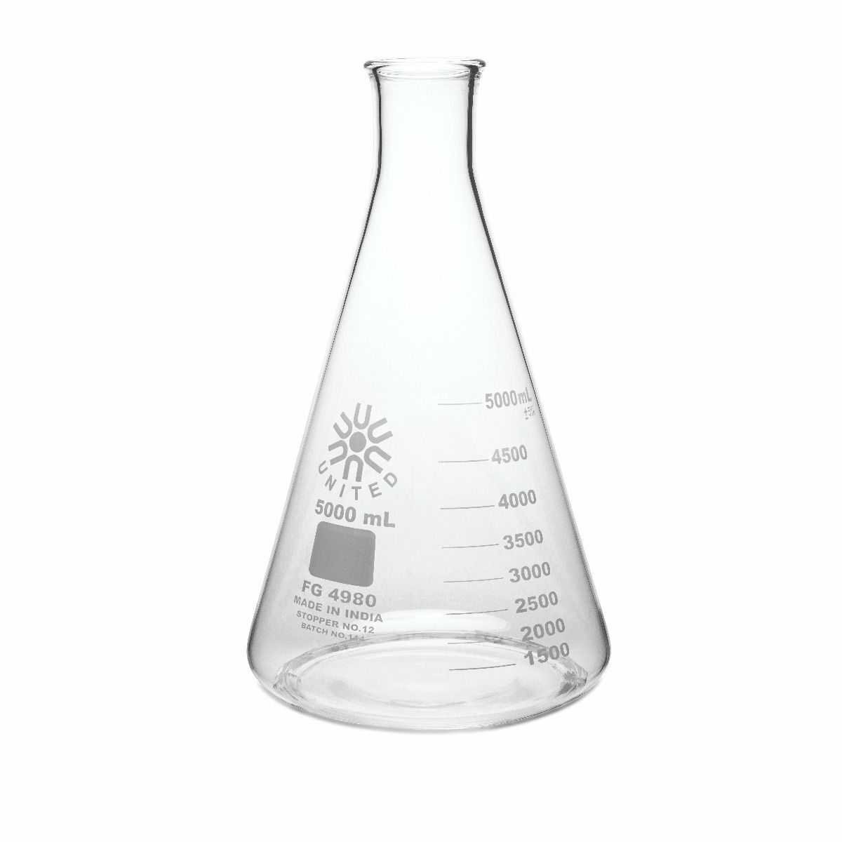 Borosilicate Glass Erlenmeyer Flask – United Scientific® Narrow Mouth Lab Flask