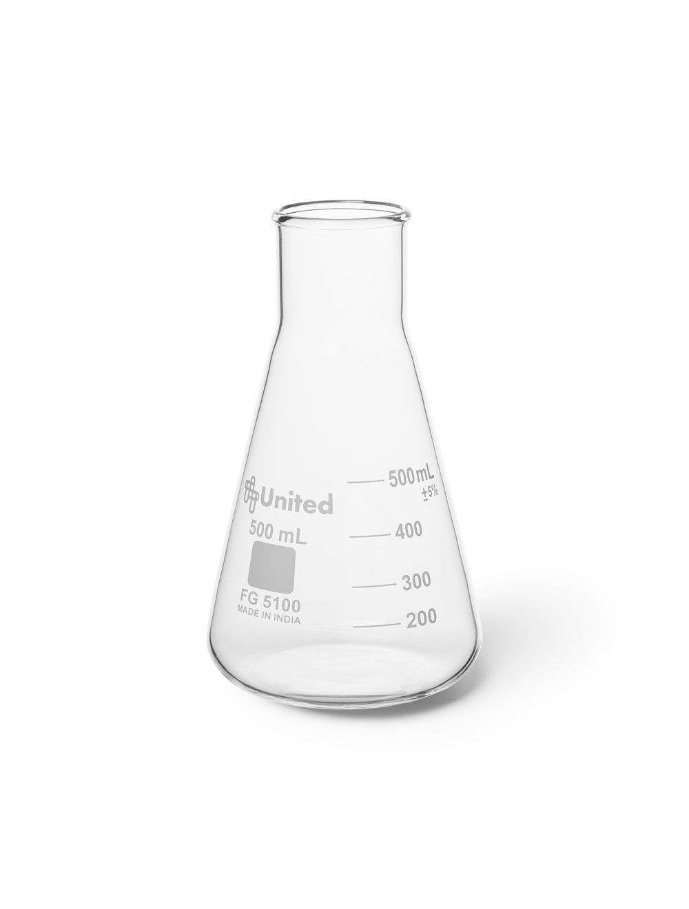 United Scientific® Wide Mouth Erlenmeyer Flasks, Borosilicate Glass