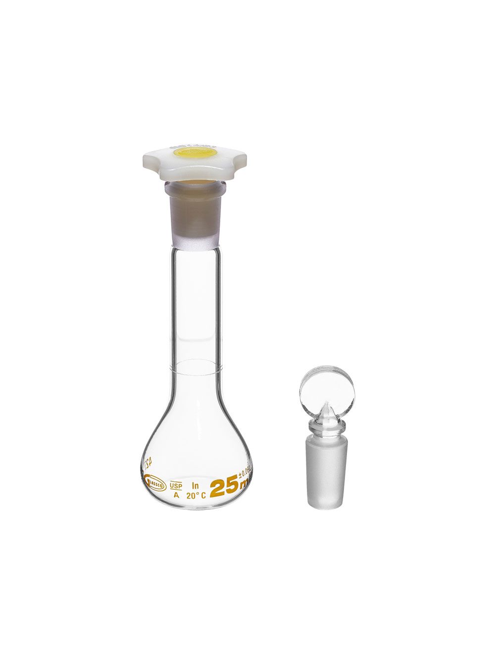 United Scientific® 5mL Class A Wide Mouth Volumetric Flask – Individually Certified, Borosilicate Glass