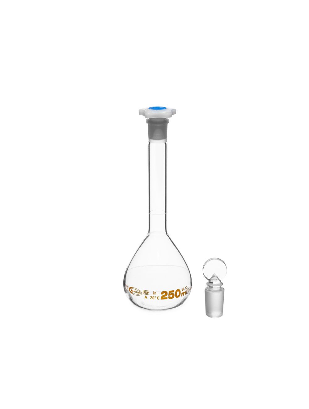 United Scientific® 5mL Class A Wide Mouth Volumetric Flask – Individually Certified, Borosilicate Glass