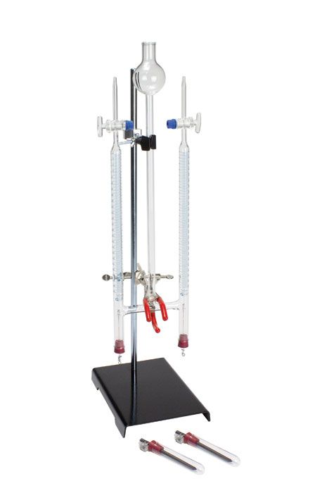 Hoffman Electrolysis Apparatus – Glass Unit with Platinum & Carbon Electrodes, Support Stand & Activity Guide