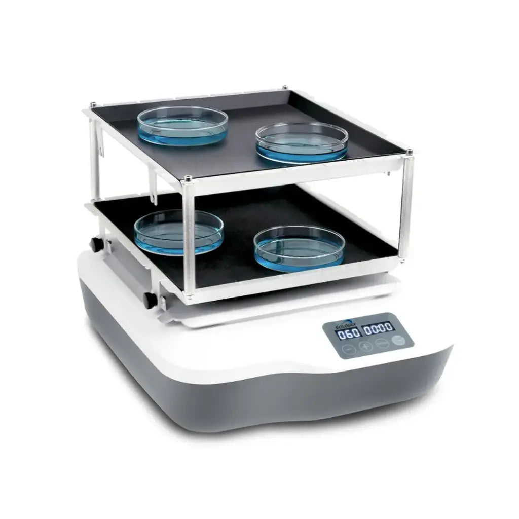 SCILOGEX SCI-O180-S2 Double-Platform Digital Orbital Shaker – Variable Speed, 40–200 RPM, Lab Mixer for Flasks, Tubes & Petri Dishes