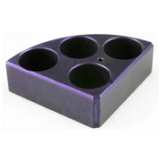 SCILOGEX Purple Aluminum Quarter Reaction Block – 4 Holes for 20mL Vessels (28mm Dia × 24mm Depth)
