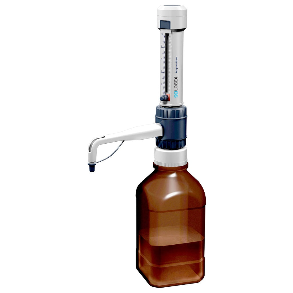 Scilogex SCI-Spense Bottle Top Dispenser, 0.5–5mL | Autoclavable Lab Dispenser with 5 Bottle Adapters | Chemical-Resistant & Precise Volume Control