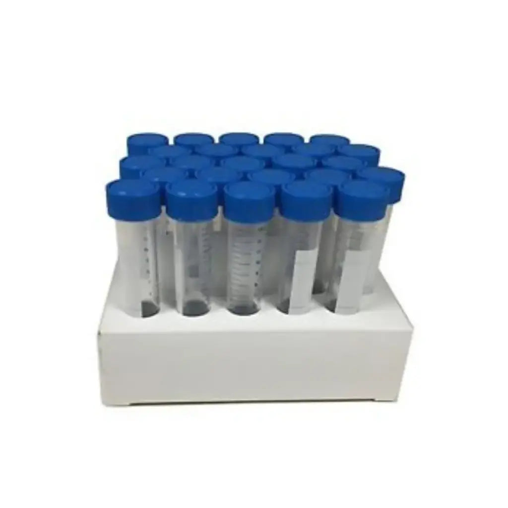 SCILOGEX 15mL Sterile Conical Centrifuge Tubes – Polypropylene, Paperboard Rack, 25/Rack, 500/Case