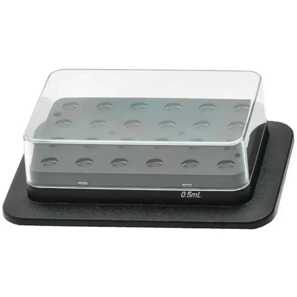 Scilogex 0.5mL Tube Block (24-Well) with Clear Lid – Compatible with Digital Thermal Mixers