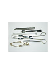 Laboratory Tools Kit – Essential 6-Piece Lab Equipment Set with Test Tube Brush, Tongs, Clamp, Scoop, Spatula & Forceps
