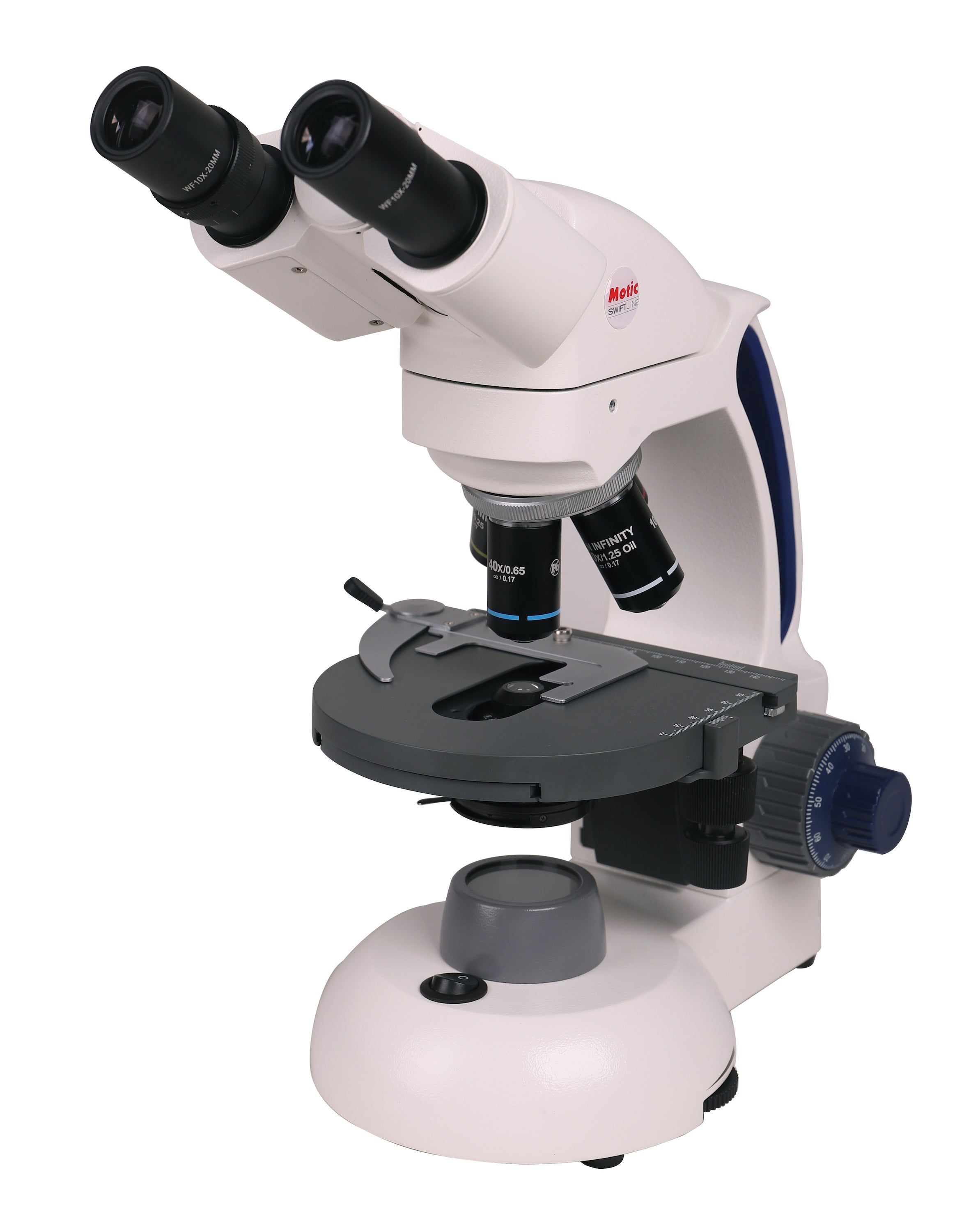 Swift M3802C Series Cordless LED Microscopes – Binocular & Trinocular Models with Infinity Plan Optics, Rechargeable Illumination, for College, Research & Teaching Labs