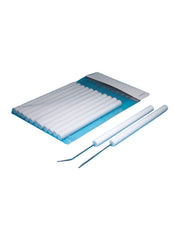 United Scientific® Bent Teasing Needles – Stainless Steel, Plastic Handle, Pack of 12