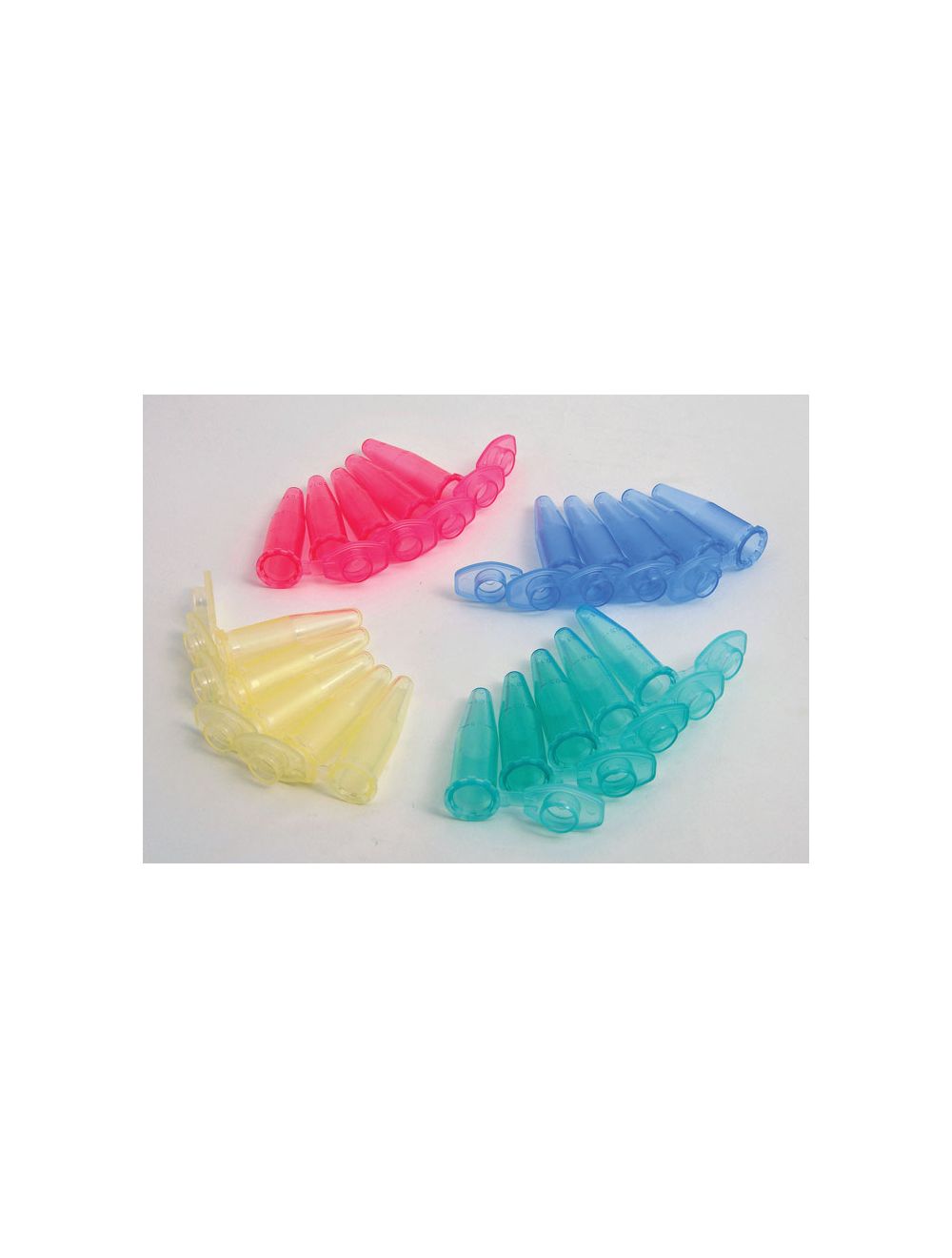 United Scientific® 1.5 mL Microcentrifuge Tubes – Rainbow Pack, Red, Blue, Yellow & Green, 500 pcs