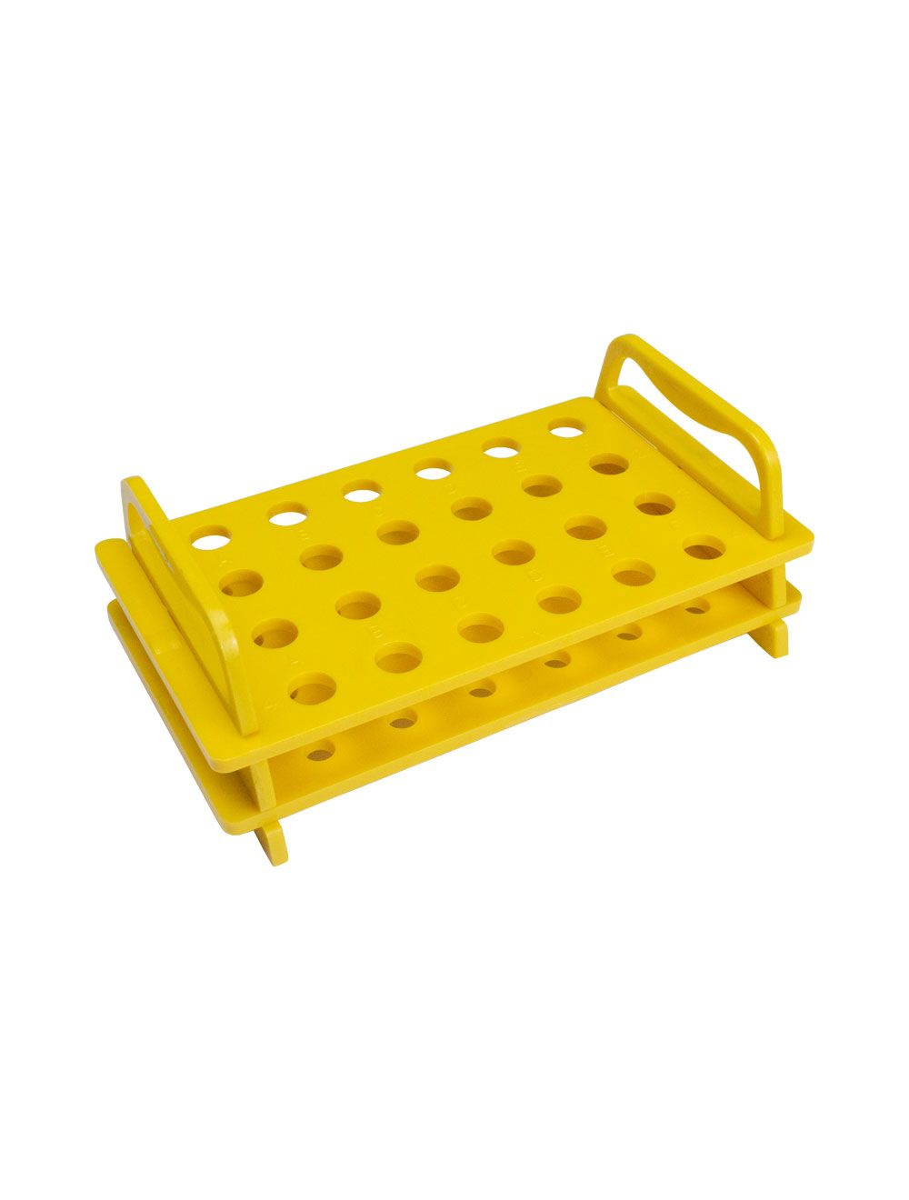 United Scientific® 24-Place Polycarbonate Microcentrifuge Tube Rack – White, Stackable & Autoclavable