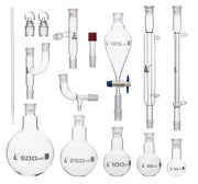 Eisco Organic Chemistry Distillation Kit – 15 Piece Borosilicate Glass Lab Set with 19/22 Joints & Hard Storage Case
