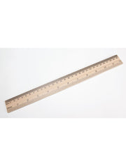 United Scientific® Wooden Ruler – 12 Inch (30 cm), Double Bevel with Pencil Groove, Inch & Metric Scale