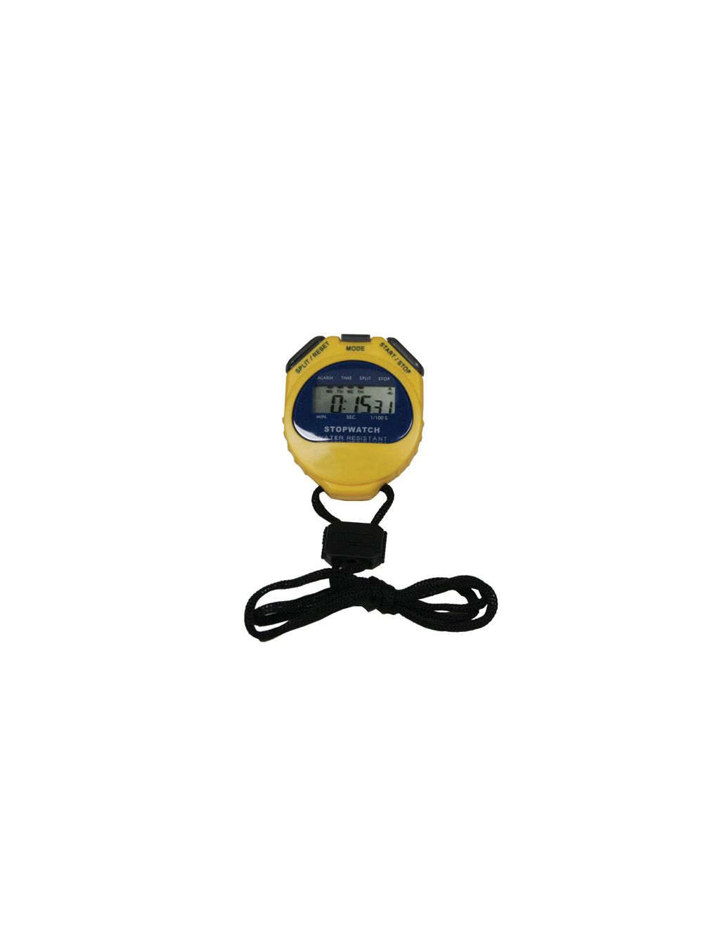 United Scientific® Digital Stopwatch – Water-Resistant Timer with Split & Cumulative Modes, 1/100 Second Precision, Alarm & Lanyard