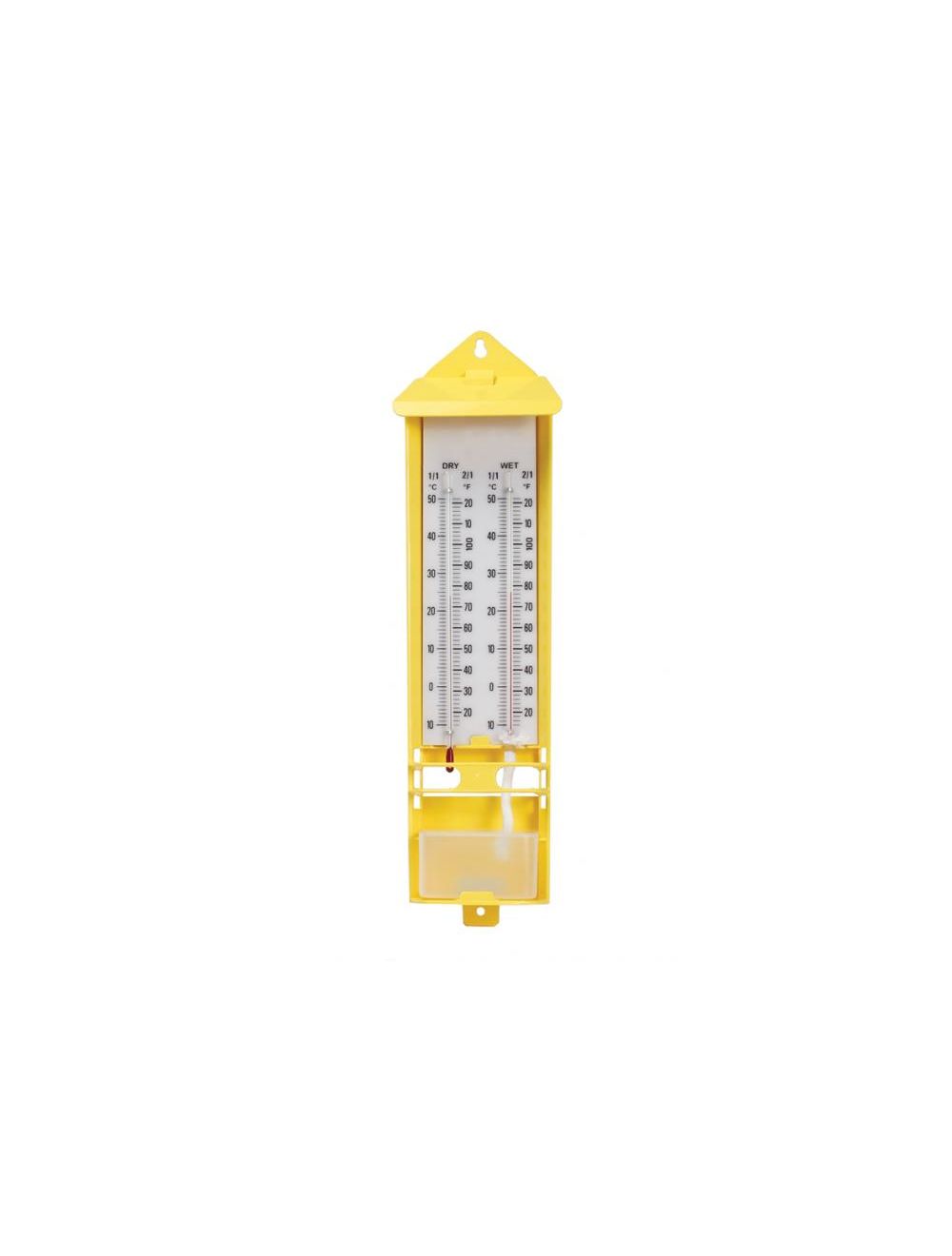 United Scientific® Wet & Dry Bulb Wall Thermometer – Relative Humidity Measurement, Dual Celsius & Fahrenheit Scales