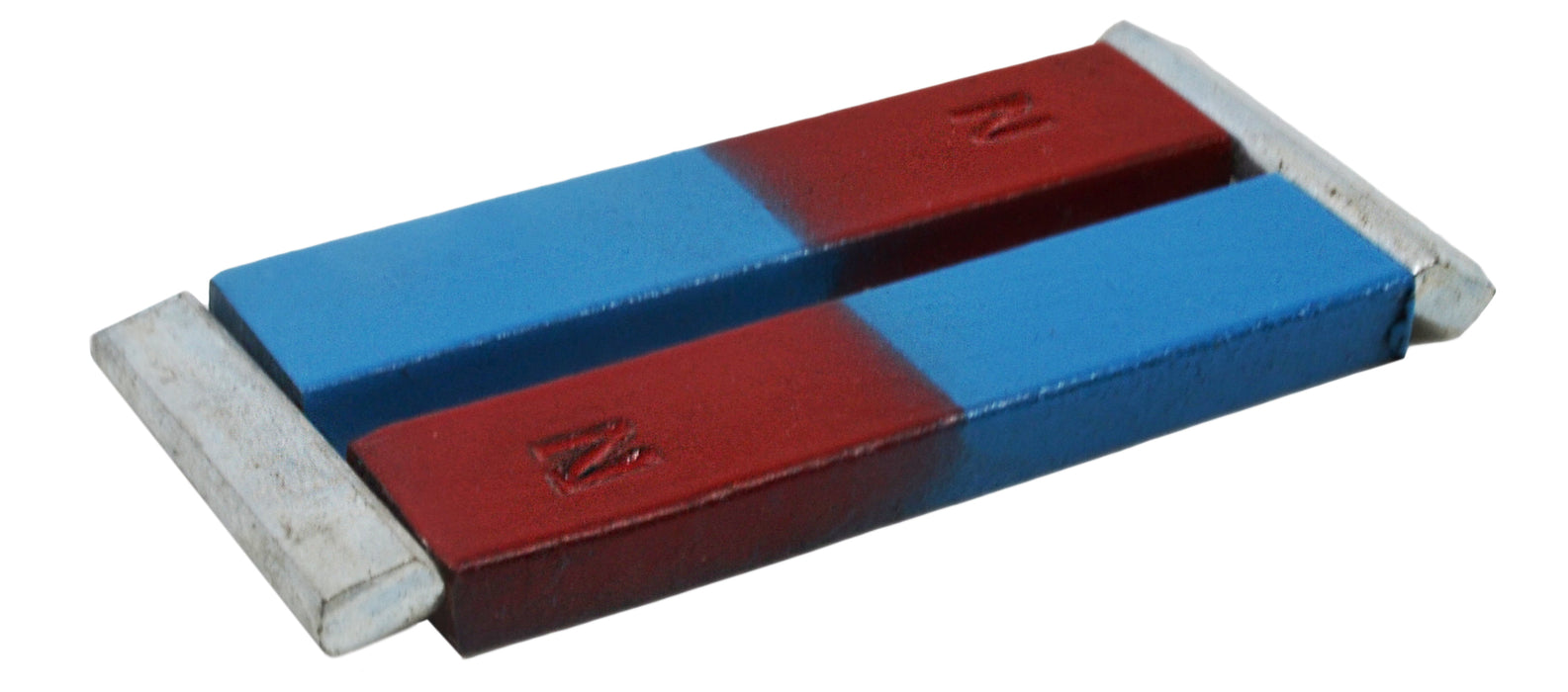 Chrome Steel Bar Magnets Set (2-Pack) with Keepers – 50mm N/S Educational Physics Magnets