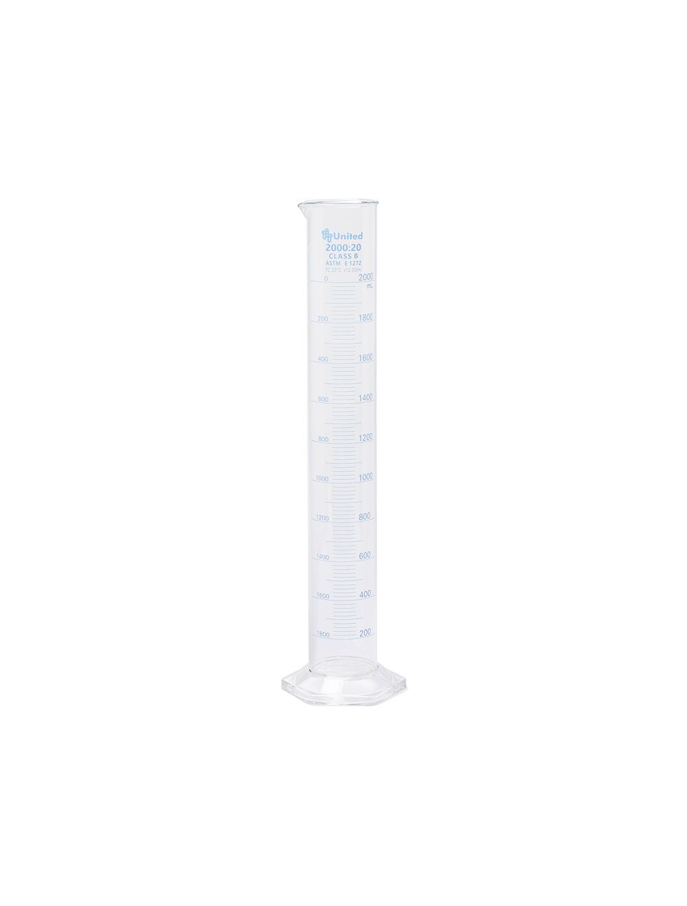 United Scientific® Graduated Cylinder, Double Scale, Class B, Borosilicate Glass, 5mL – Pack of 2