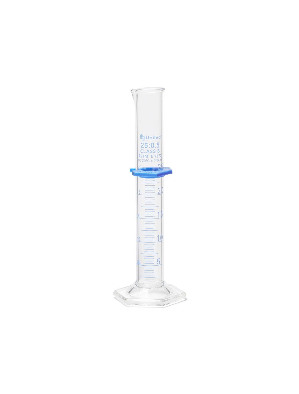United Scientific® Graduated Cylinder, Double Scale, Class B, Borosilicate Glass, 5mL – Pack of 2