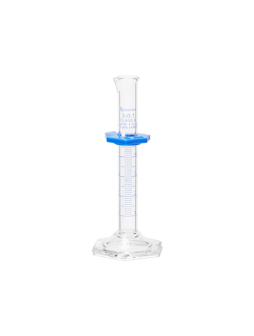 United Scientific® Graduated Cylinder, Double Scale, Class B, Borosilicate Glass, 5mL – Pack of 2