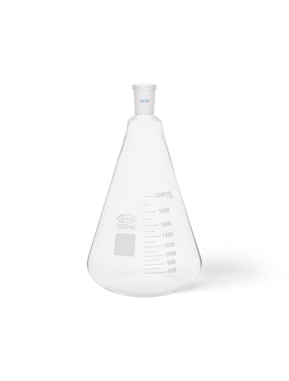 United Scientific® Erlenmeyer Flask with 24/40 Joint – Borosilicate Glass, White Enamel Graduations