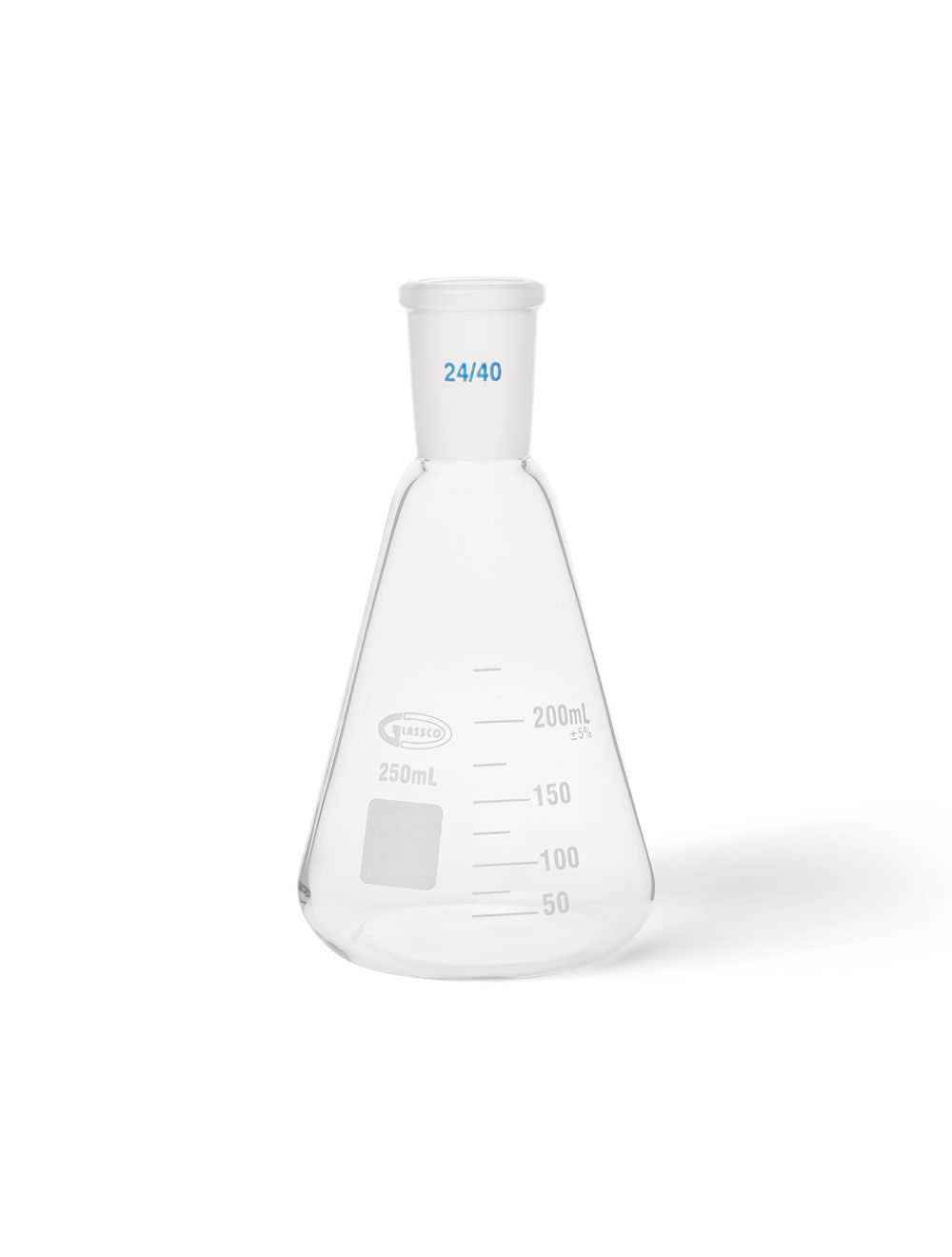United Scientific® Erlenmeyer Flask with 24/40 Joint – Borosilicate Glass, White Enamel Graduations