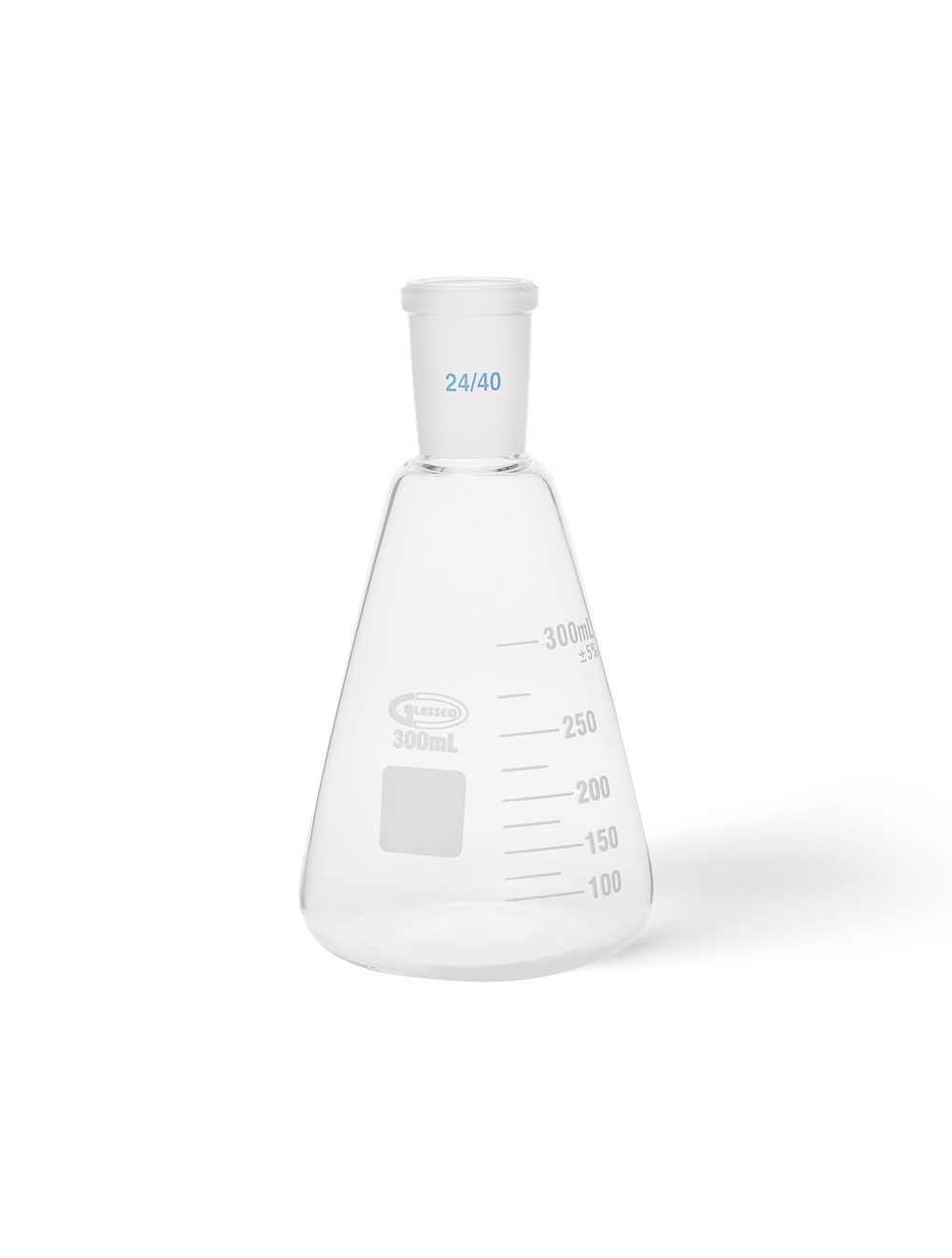 United Scientific® Erlenmeyer Flask with 24/40 Joint – Borosilicate Glass, White Enamel Graduations
