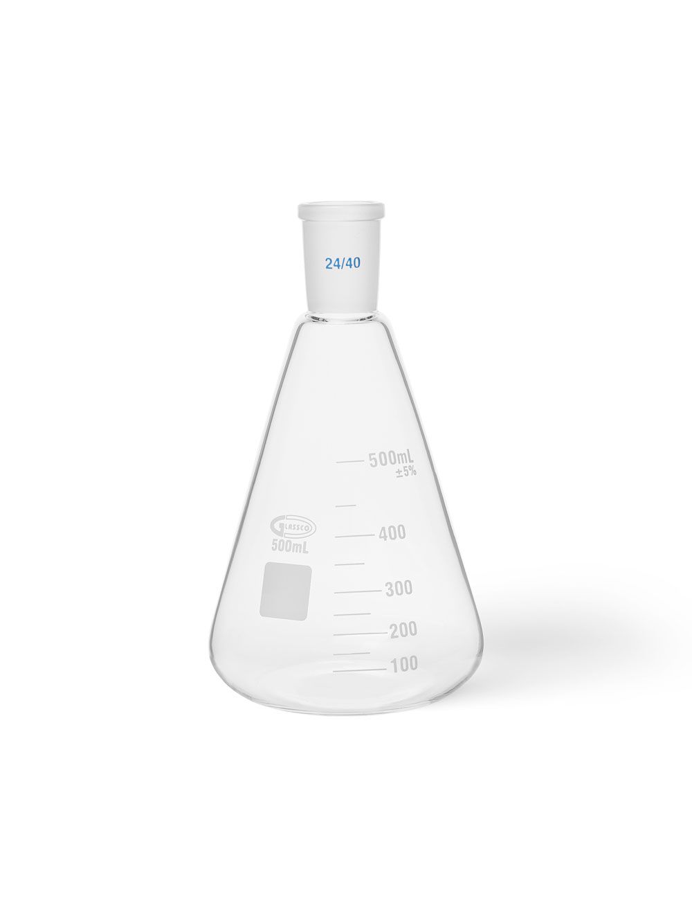United Scientific® Erlenmeyer Flask with 24/40 Joint – Borosilicate Glass, White Enamel Graduations