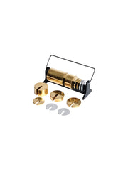 United Scientific® Deluxe Slotted Weight Set of 12 – Brass Calibration Weights with Storage Rack