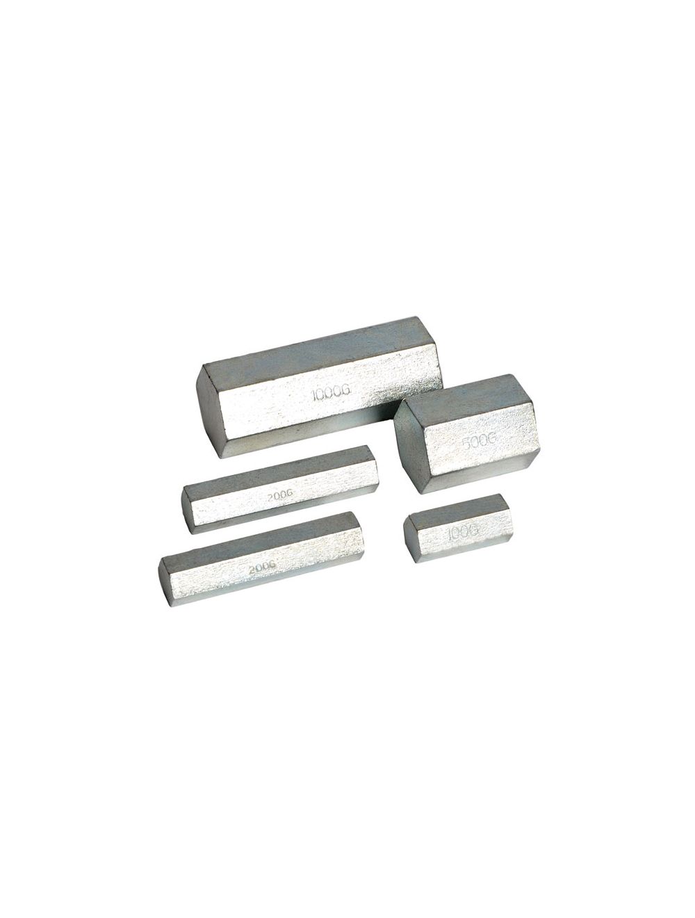 United Scientific® Hexagonal Mass Set of 5 – Zinc Plated Weights for Physics & Classroom Labs (100g–1000g)