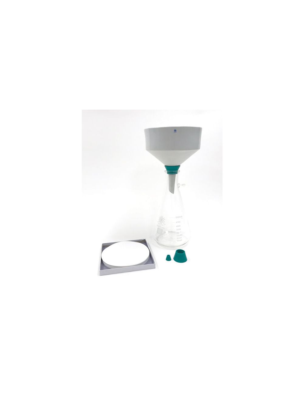 United Scientific® Winterization Labware Kit, 10000mL – Heavy Duty Borosilicate Glass Filtering Set with Buchner Funnel, Filter Paper & Adapter Kit