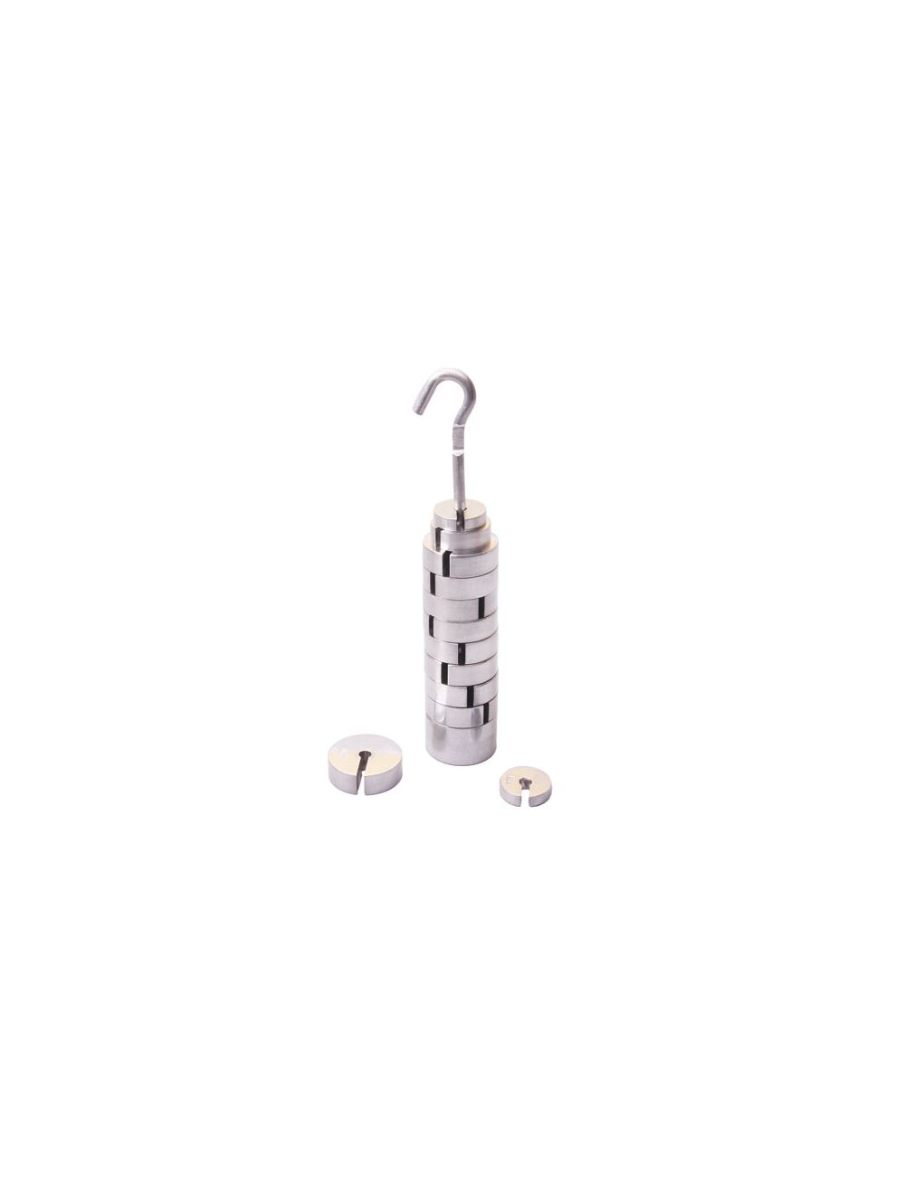 United Scientific® Slotted Weight Set of 12 with Hanger – Precision Aluminum Masses for Physics & Classroom Labs